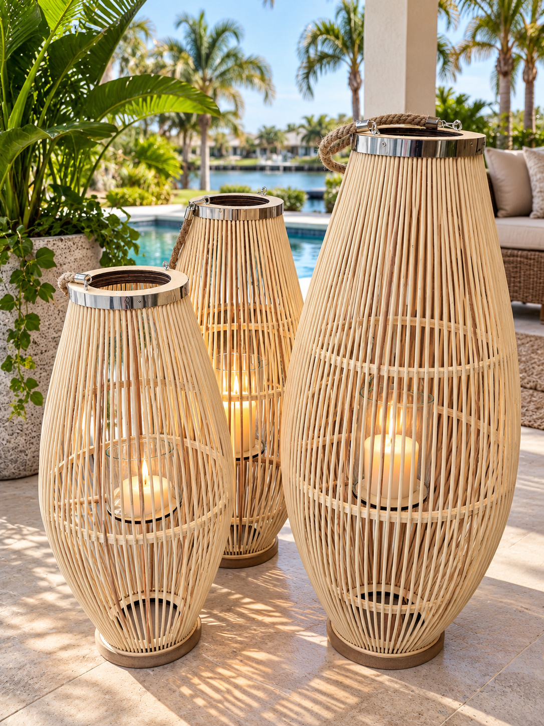 Lombok Natural Rattan Lantern